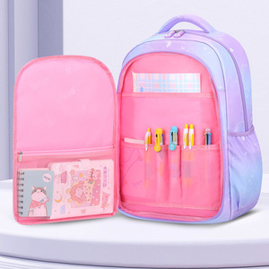Nhà Máy Tùy Chỉnh OEM Trường Ba Lô Công Suất Lớn Bookbag Trẻ Em Không Thấm Nước Gradient Thiết Kế Túi Cho Bé Trai Cô Gái - Product Image 4