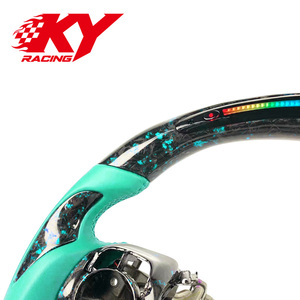 Volante Deportivo Personalizado de Fibra de Carbono Forjado con LED e Indicador de RPM para Toyota Camry, RAV4, Levin, Yaris, Vios, Corolla 2013-2018 - Product Image 2