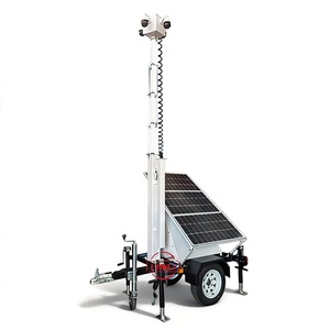 Remolque de Vigilancia Móvil con CCTV Solar, Sistema de Monitoreo con Visión Nocturna para Construcción, <span class=keywords><strong>Alquiler</strong></span> Comercial - Product Image 1