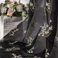Vente directe usine Nouveau style ancien Hanfu DIY Style national Dentelle légère en tissu filet brodé motif Muguet
