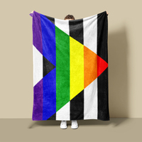 Couverture de Sublimation colorée arc-en-ciel, couleur vive, mois de la fierté 2022, couverture polaire vectorielle/