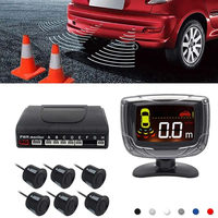 Kit de capteurs de stationnement étanche 12-24V à 6 capteurs avec avertisseur sonore de sécurité et écran LCD, ensemble combiné à technologie AHD