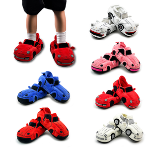 Novo design engraçado carro de pelúcia chinelos quarto sapatos no inverno personalizado chinelos pelúcia quente - Product Image 1