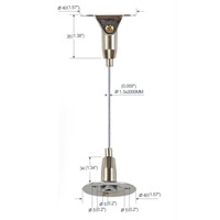 Support de câble de pince de corde de fil de cuivre chromé réglable de prix usine pour le système accrochant de lampe