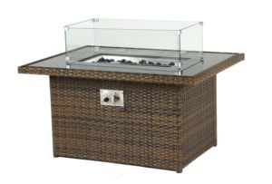 Mesa de comedor tejida de mimbre/MESA de parrilla/MESA de barbacoa mesa de hoguera - Product Image 5