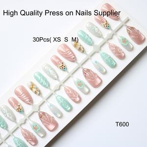 En gros 10Pcs Réutilisable Court Amande Faux Ongles 3D Shell Motif Yeux De Chat Presse sur Ongles pour L'<span class=keywords><strong>été</strong></span> - Product Image 4