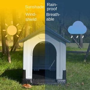 Vente chaude Moderne En Plein Air En Bois Massif Chien Maison Grand Moyen Chien Chenil Protection Solaire Pluie Caractéristiques Motif Animal Pet <span class=keywords><strong>Cage</strong></span> - Product Image 2