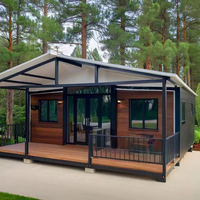 Maison préfabriquée de luxe en conteneur pour villa avec terrasse