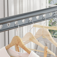 Porte-manteau de chambre avec étagère à chaussures, support de séchage rétractable et réglable