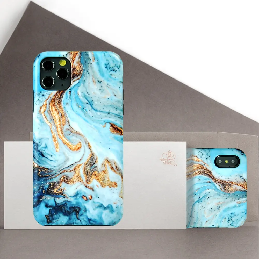 Coque de téléphone portable, nouvelle couleur effet marbre, étui de luxe pour iphone11 pro max, produits chauds, sublimation