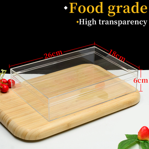 Hộp đựng tiramisu bằng nhựa trong suốt, cỡ lớn, tùy chỉnh, chất liệu <span class=keywords><strong>acrylic</strong></span>, dùng làm hộp đựng bánh ngọt, sushi, kẹo, bánh gato, sô cô la, hộp quà tặng - Product Image 2