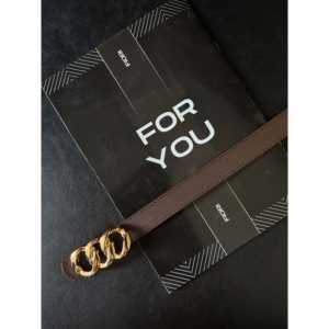 เข็มขัดหนังแท้คุณภาพสูง หนังวัวแท้ หัวเข็มขัดทรงเรขาคณิต ทนทาน เหมาะสำหรับผู้หญิง ใช้กับเสื้อแจ็คเก็ตหรือกางเกง - Product Image 2