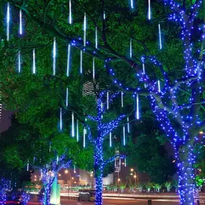 LEDソーラー10チューブ流星群雨ストリングライトカラフルなガーランドライト装飾ライトホームウェディングクリスマスツリー屋外