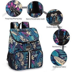 <b>Doggy</b> Bag <b>Backpack</b> - Dog Travel Bag <b>Backpack</b> for Dog Supplies with 2 BPA-Free Travel Dog Bowls, Treat Bag, pets' travel bags - Product Image 6