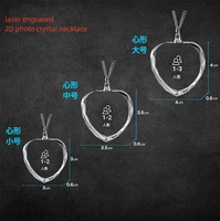 Bruiloft Valentijn Verjaardag of Kerstcadeaus Lege Sublimatie Laser Gegraveerde Foto Hart Kristal Ketting