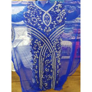 Tissu en filet brodé de perles pour femmes, panneaux avant et arrière personnalisés pour mariage et fête, vêtements indiens et pakistanais, plusieurs couleurs, Rana - Product Image 3