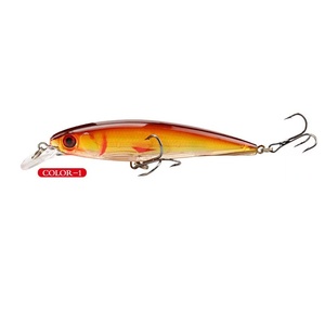 Leurre Minnow Personnalisé avec Corps en ABS, Hameçons Triples et Yeux 3D Réalistes Imprimés pour la Pêche au Bar et aux Poissons d'<span class=keywords><strong>Eau</strong></span> Douce - Product Image 1