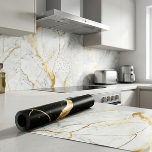 Carta da Parati Adesiva Effetto Marmo, Adesivi Murali in <span class=keywords><strong>PVC</strong></span> Spesso <span class=keywords><strong>per</strong></span> Cucine e Bagni - Product Image 3