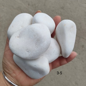 Vente de galets blancs durables, galets blancs polis pour la décoration de jardin, galets de gravier pour extérieur - Product Image 2