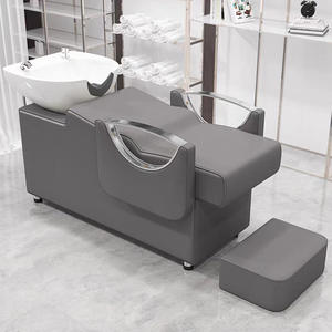 Barreaux métalliques de la table de lavage avec repose-pieds pour position semi-inclinée, table de lavage pour salons de beauté et salons de coiffure - Product Image 5