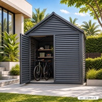 Abri à vélos en aluminium 6063-T5 à persiennes, abri de rangement extérieur pour vélos, résistant aux intempéries, taille personnalisée, verrouillable, CE