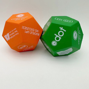 Biểu tượng tùy chỉnh PU mềm bọt căng thẳng xúc xắc giá rẻ bán buôn Thần Tài Cube xúc xắc 12-mặt PU xúc xắc chống căng thẳng bóng - Product Image 3