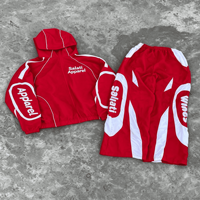 Survêtement en nylon avec logo personnalisé, veste coupe-vent pour homme, streetwear de haute qualité, ensembles de survêtements unisexes, vêtements de sport