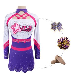 Personnalisable One-Stop Performance Wear Cheerleading Crop Top Dress pour enfants et adultes Concevez vos propres uniformes - Product Image 1