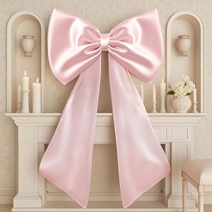 Grande décoration de nœud rose Coquette en flanelle de luxe, pour décoration intérieure personnalisée de qualité supérieure, fournitures pour fêtes d'anniversaire EJ021A - Product Image 1