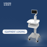 Chariots de soins mobiles en métal pour meubles de clinique avec scanners oraux Chariots dentaires pour cahiers à usage hospitalier