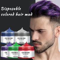 Coloration capillaire temporaire de marque personnalisée, cire pour peinture à l'argile, teinture mate pour les cheveux, cire de couleur pour fête, pommade pour cheveux