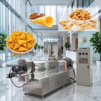 Machine d'extrusion pour la fabrication de chips de maïs frites, de bâtonnets de maïs et de snacks, ligne de production de chips de maïs