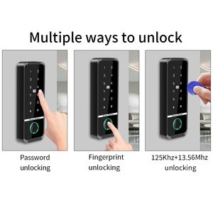 Kunci pengontrol mandiri, tombol kontrol akses sidik jari biometrik RFID, lampu latar luar ruangan, tahan air - Product Image 3