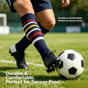 Chaussettes de football pour jeunes Grip – Échantillon gratuit – Pour jeux de futsal en salle – Mélange de coton peigné – Antibactériennes – Respirantes – Anti-glissement interne - Product Image 2