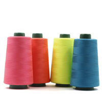 Fil à coudre 100% polyester filé pour la fermeture de sacs, couleur personnalisée pour machine à coudre OEM