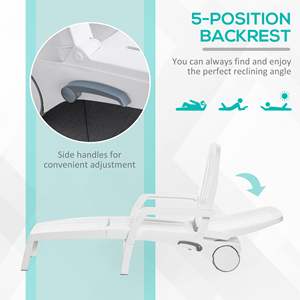 DB For Offre Spéciale Chaise longue d'extérieur étanche avec boîte de rangement 5 Design pliant à assemblage rapide pour cour - Product Image 5