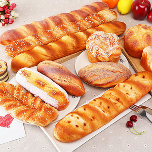 Simulated Bread Model Rye Cake Baguette Hamburger Decoration Piece Soft Baking Photography Prop Semi-manual Semi-mechanical - Product Image 3