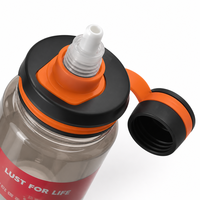 Bouteille d'eau sport 1,6L 2L 54oz 68oz, avec couvercle à vis anti-fuite et poignée, gourde de sport en PC avec paille détachable, vente en gros OEM/ODM