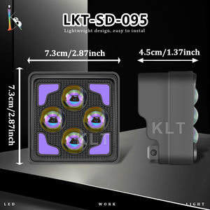 <span class=keywords><strong>KLT</strong></span> Nouveau projecteur à 4 lentilles, phare antibrouillard, feux de <span class=keywords><strong>conduite</strong></span> laser bicolores, feux auxiliaires LED super lumineux pour moto - Product Image 3