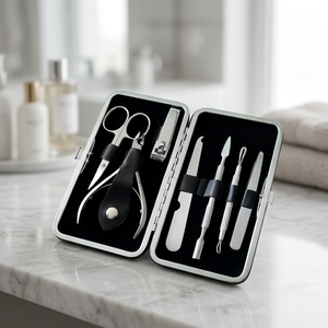 ASAP Good 10-Set Professional Portable Stainless Steel Classic Luxurious Nail Care Tool Kit Manicure Pedicure Nail Clippers - Product Image 1