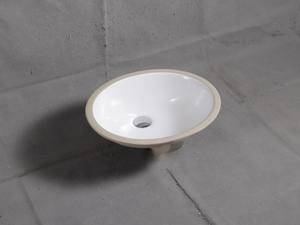 כיפה ואולך 18 אינץ 'מתחת לכיור חדר אמבטיה מודרני לבן אובל עבור מלון ווילה לשימוש לאגן - Product Image 3