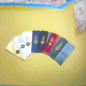 Tarjetas de invitación de boda hechas a mano de alta gama, cera para sellar y sellos - Product Image 3