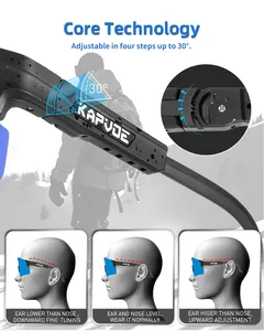 KAPVOE 2023 Photochromic Red Blue Purple Lens Sport Cycling Adjustable Glass Leg Sunglasses Outdoor Fast Color Change Eyewear
