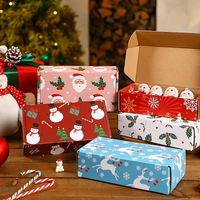 Boîtes en papier ondulé rose recyclables imprimées sur mesure pour l'emballage des cadeaux de Noël Faible quantité minimum de commande disponible