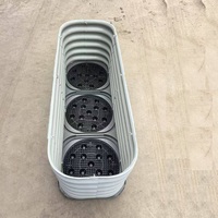 Jardinière surélevée en métal galvanisé, forme ovale, résistante à la décomposition, camel/multicolore, DIY, pour jardin de légumes et de fleurs d'intérieur