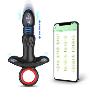 Echter Stoßender Anal-Vibrator Sexspielzeug Butt Plugs Mit Fernbedienung 8 Stoß- 8 Vibrationsmodi Prostata-Massagegerät Vibrierender Butt - Product Image 5