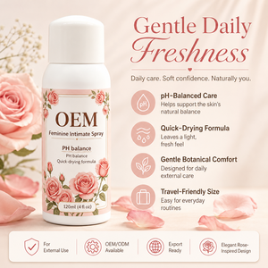 Spray désodorisant intime OEM à la rose naturelle, soin hydratant doux, pH équilibré, contrôle des odeurs, brume fraîche, spray Yoni - Product Image 4