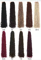 Prix d'usine – Extensions de cheveux synthétiques pré-bouclées souples Nu Locs de 36 pouces pour tresses au crochet, idéales pour les femmes noires