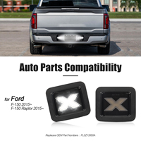 Feu de plaque d'immatriculation LED en forme de X pour Ford F-150 2015-2024 FL3Z13550A, ensemble de feux de plaque arrière pour pare-chocs, ajustement direct, lot de 2 pièces