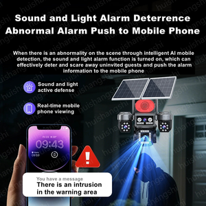 Camera giám sát an ninh PTZ không dây ngoài trời WiFi 4G, sử dụng sim, năng lượng mặt trời, độ phân giải 10K 20MP, siêu nét HD, 4 ống kính. - Product Image 6